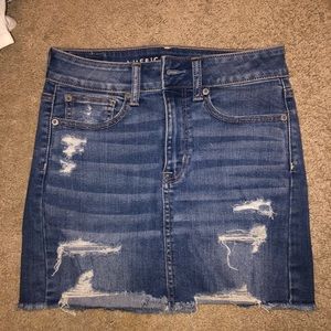 american eagle jean skirt